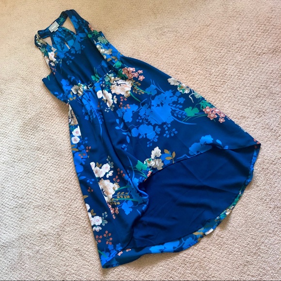 Anthro Floral Airy High-Low Dress - Picture 3 of 8